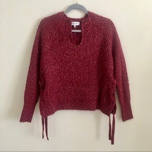 Red/Burgandy sweater. XS oversized very compfy!